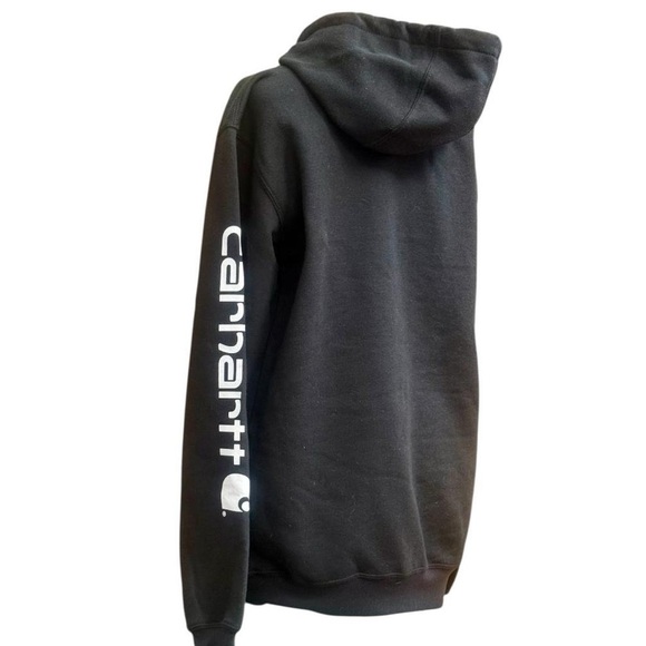 Carhartt Black Logo Sleeve Hoodie – Women’s Small – BNWT - Picture 3 of 9